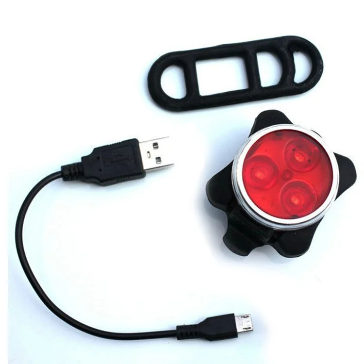 

High Quality USB Rechargeable Rear Tail Bike Light Lamp TaillightRain Waterproof Bright LED Safety Cycling Bicycle