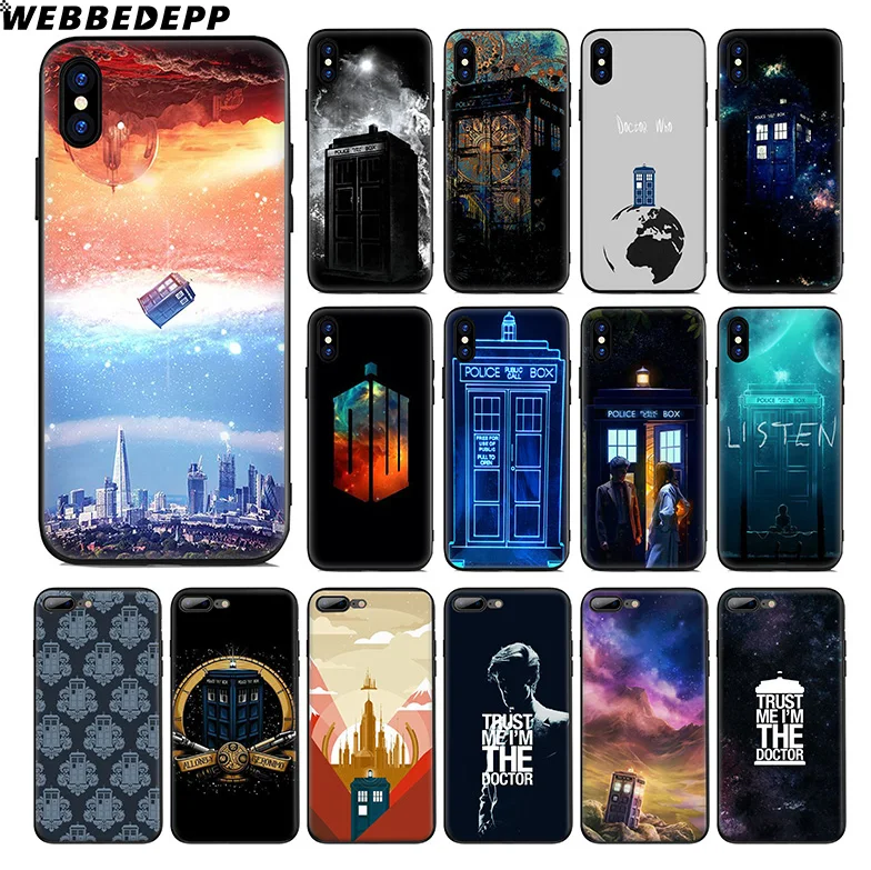 

WEBBEDEPP Box Doctor Who Soft Silicone Case for Apple iPhone Xr Xs Max X or 10 8 7 6 6S Plus 5 5S SE Phone Case