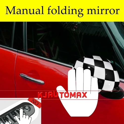 KJAUTOMAX для Mini Cooper R55 R56 R57 R59 R60 R61 ветровая дверь ABS внешний вид заднего вида наружное зеркало крышка оболочки аксессуары - Цвет: Manual Mirror ck