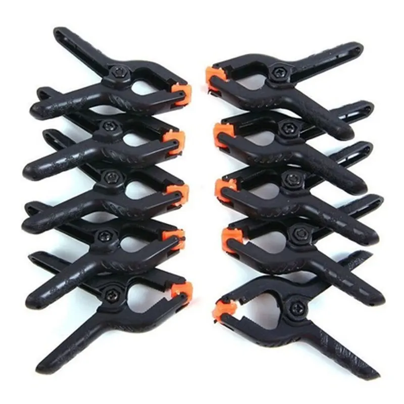 

10pcs 2 Inch Convenient A Shape Carpentry Clamps Black Multifunction Spring Clamp Woodworking Clips Hand Tools Effective