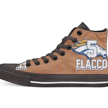 Денвер футболист Flacco высокие парусиновые туфли на заказ прогулочная обувь