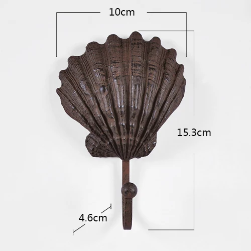 Sea shell Морской домашний декор Морская звезда раковина раковины полимерный крючок пальто мешок шляпа вешалка для одежды гостиная спальня настенный Декор держатель для ключей вешалка - Цвет: Sea shell