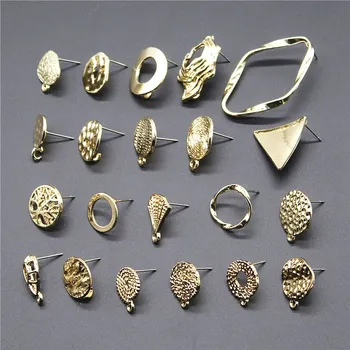 

2pcs/lot KC Gold Color Earrings Making Accessories Jewelry Findings & Components Earrings Base Connectors For Earring Making