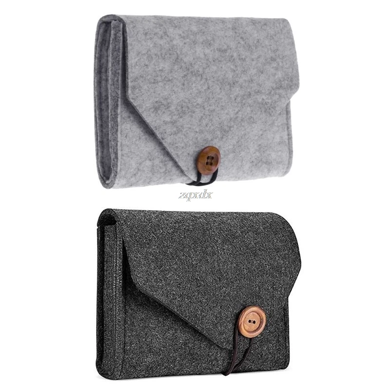 

New Felt Pouch Power Bank Storage Bag For Data Cable Mouse Travel Organizer Whosale&Dropship