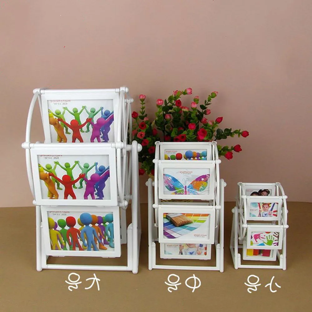 

A PCS Children's photo studio windmill couple Ferris wheel frame rotation wood frame photo frame (Without Picture)AP5141726