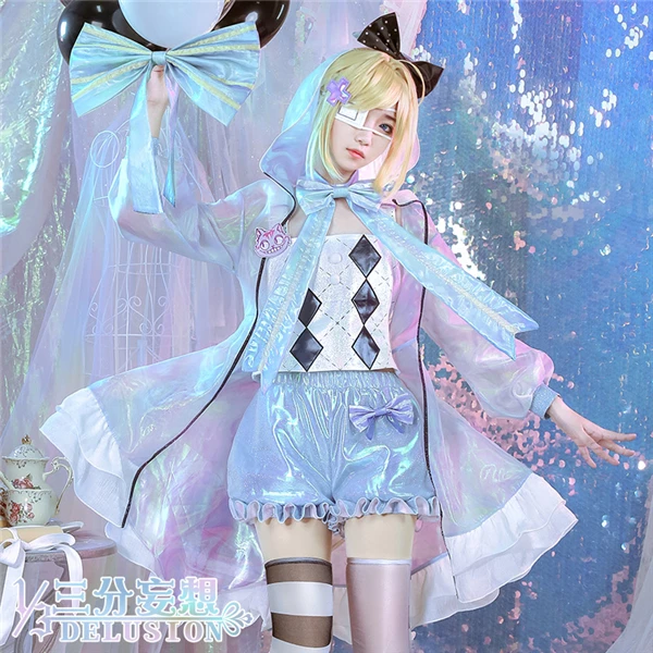 

Alice in Wonderland Laser Boy Cosplay Costume Sweet Love Lolita Dress Halloween Uniform H