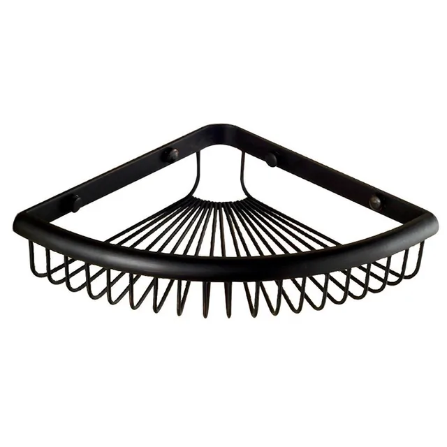 MANCEL All Copper Corner Bathroom Shelves Bath Shampoo Towel Basket