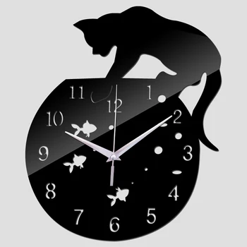 

2019 real sale wall clock acrylic mirror 3d large decorative stickers clocks reloj de pared horloge murale living room quartz