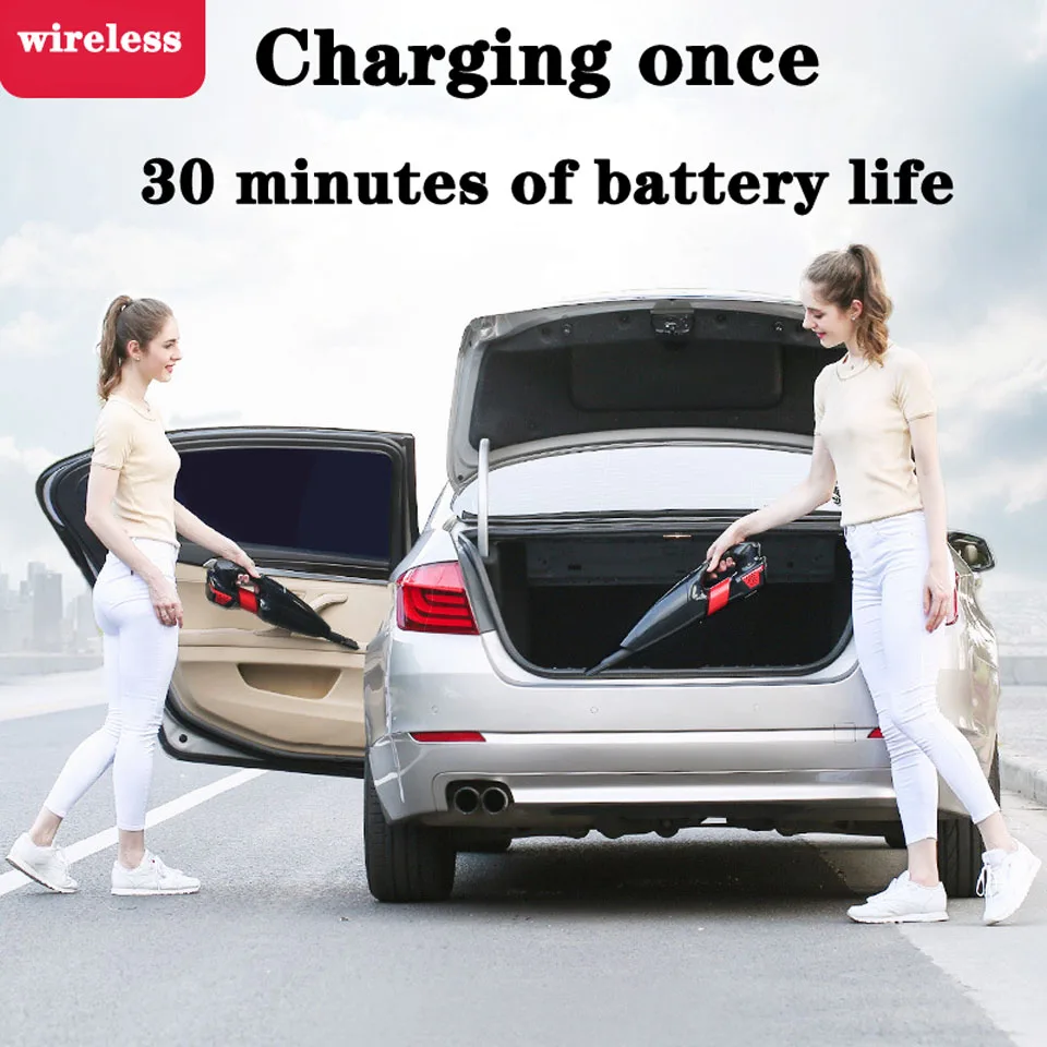 4500pa 12V 120W портативный автомобильный пылесос влажный сухой двойного использования супер всасывающий беспроводной проводной пылесос для автомобиля и дома