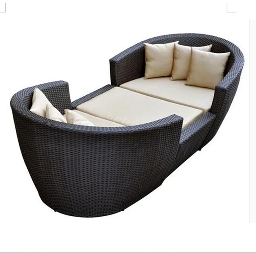 New Arrival Patio Outdoor Garden Cheap Rattan Pool Daybed