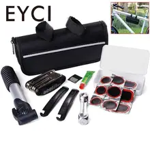 EYCI 16 in 1 Bicycle Repair Tool Set Portable High Quality Bike Repair Kit with Saddle Bag Bike Mini Pump Tire Inflator Pump