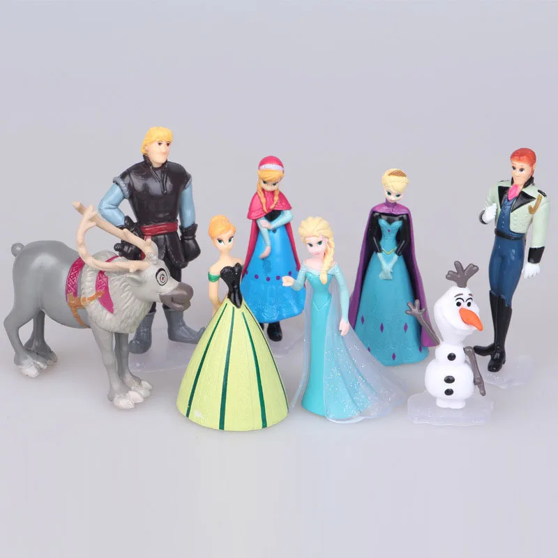 Disney Toys 8pcs/Set 5-9cm Frozen Anna Elsa Kristoff Olaf Action Figures For Girls Kids Toys Fashion Dolls Models Toys Best Gift Disney Toys 8pcs/Set 5-9cm Frozen Anna Elsa Kristoff Olaf Action Figures For Girls Kids Toys Fashion Dolls Models Toys Best Gift