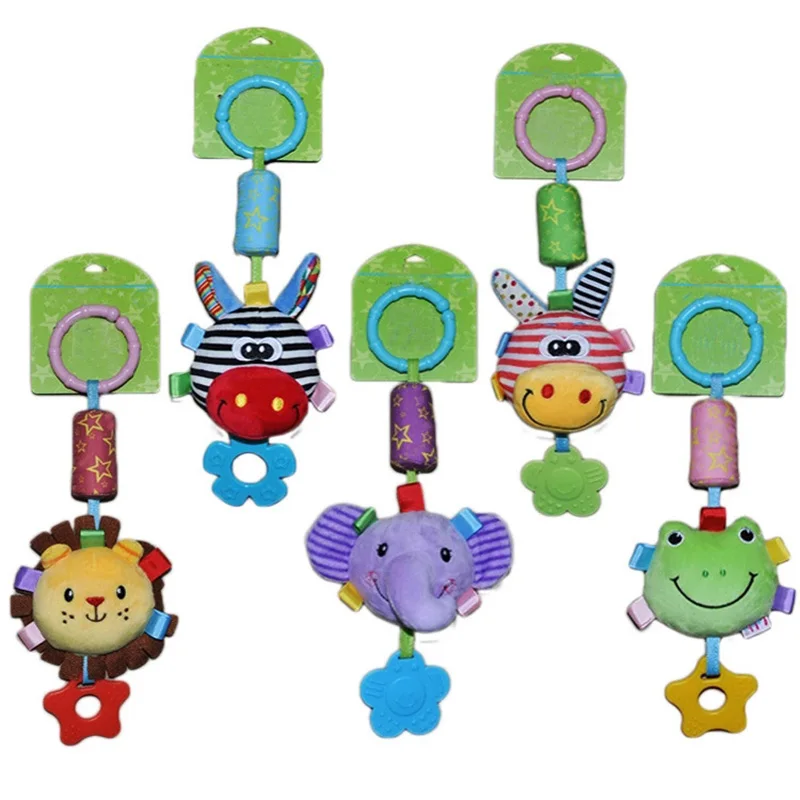 

Baby Toys 0-12 Months Stroller Toy Bed Bell Animal Windmill Bell Truck Hanging Sensory Toys Educational Toys for Baby Frog Lion