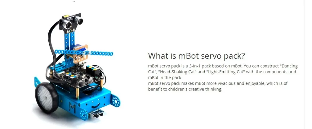 Makeblock mBot дополнительный пакет-сервопривод умный робот набор Дети крутой DIY набор подарок модные игрушки модели