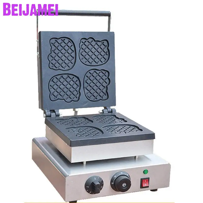 

BEIJAMEI popular commercial home use lovely cat shape of waffle making machine electric waffle maker making machine