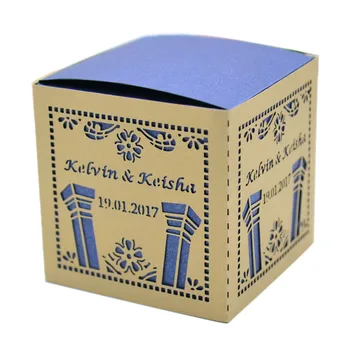 

2018 Laser cut wedding favor paper box candy box for wedding party