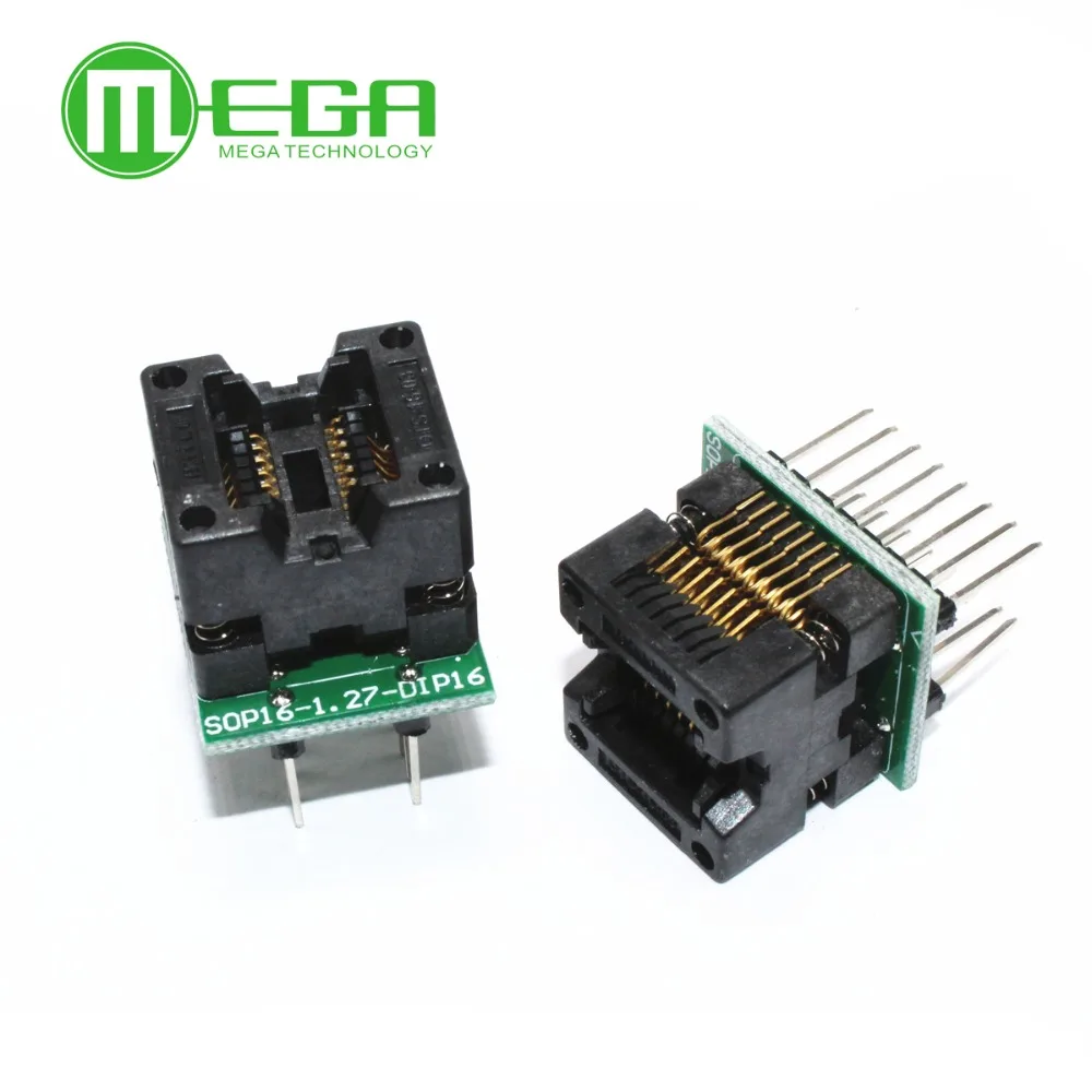 

5PCS/LOT SOP16 TO DIP16 SOP16 turn DIP16 SOIC16 to DIP16 IC socket Programmer adapter Socket 150mil