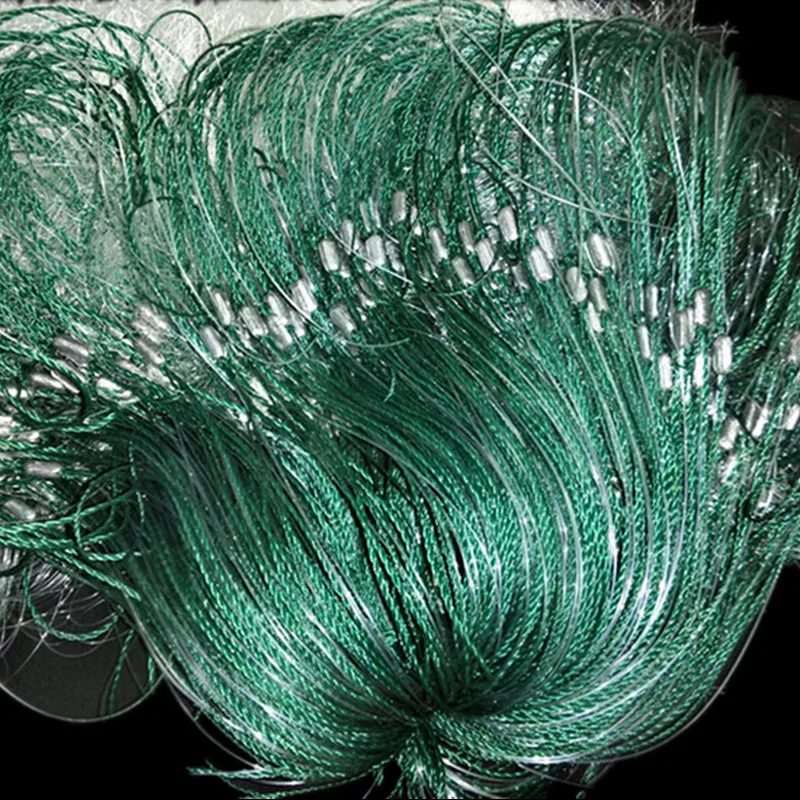 Quality thick H5*L100 M 3 layer 8 and 24cm mesh mid sink net fish trap sticky fishing net china outdoor pesca fishing network