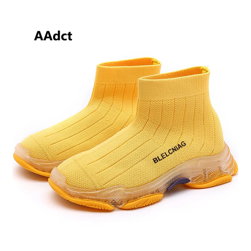 

AAdct knitting girls shoes 2019 spring autumn new little kids shoes for boys sneakers Brand High-quality casual children shoes