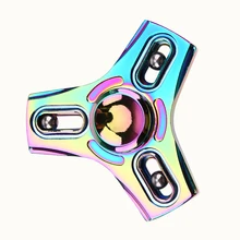Fidget Hand Spinner With Steel Ball Colorful Alloy Hand Spinner ADHD Fidget EDC Fingertip Gyro Anti