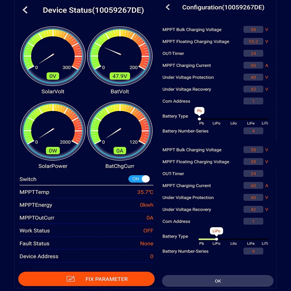 MakeSkyBlue MPPT Контроллер заряда для фотоэлектрических систем 30A 40A 50A 60A версия V118 ЖК-дисплей Дисплей для детей возрастом от 12V 24V 36V 48V DC Батарея регулятор MPPT