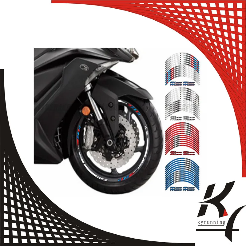 12 X толстый край внешний обод наклейки полосы колесные наклейки FIT KYMCO AK550 AK 550