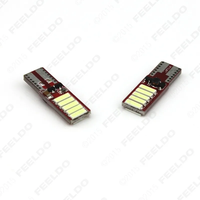 LEEWA 50 шт. белый T10 W5W 5 W 10 SMD 7020 чип Canbus без ошибок автомобиля габаритный фонарь Светодиодная лампа для чтения 6500 K 400lm # CA5315