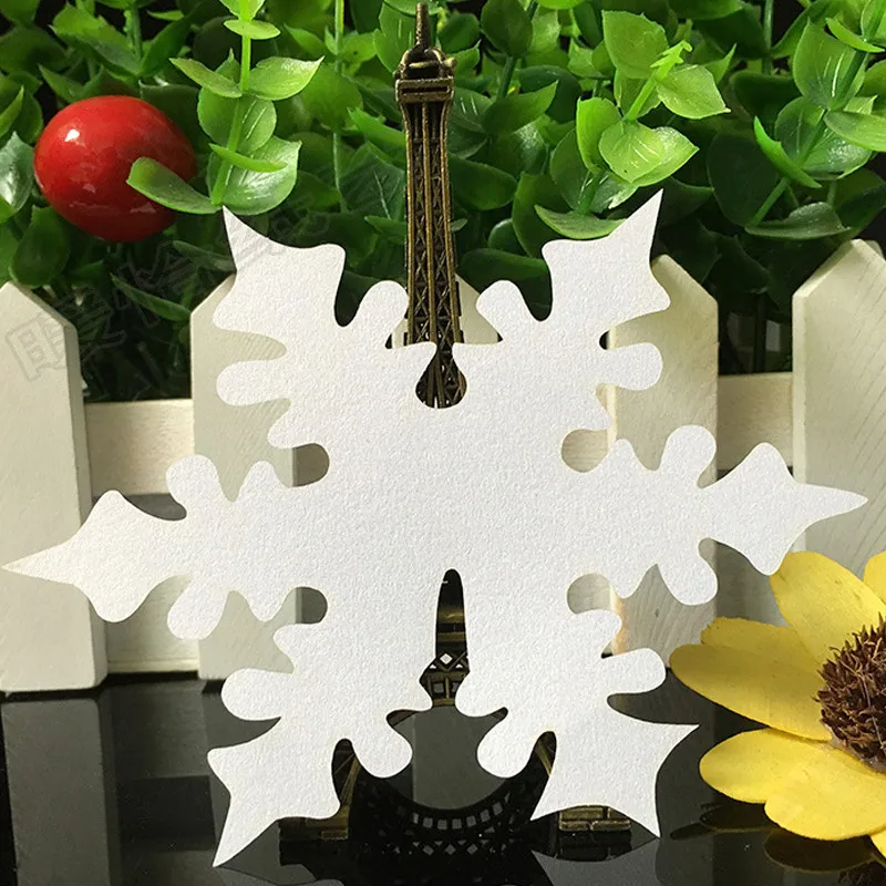 

50pcs Snowflake Laser Cut Glass Paper Cards Cup Card Place Card Baby Shower For Wedding Party Birthday Decoration Favor Supplies