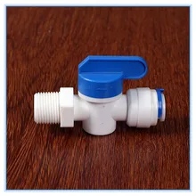 RO воды прямо 3/" OD шланг 3/8" BSP Мужской нитки Quick Connect фитинги пластик мяч клапан Reveser осмоса установки