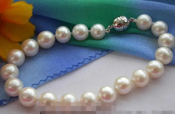 

song voge gem nanJ1572 round white freshwater pearl bracelet magnet