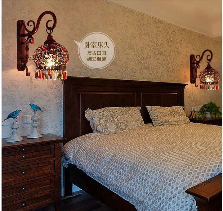 Free Shipping D180mm Crystal Wall Lamps Lighting, 1 Head Bohemian Iron