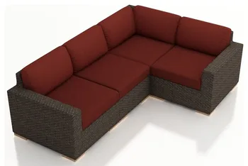 

Hot Selling Outdoor Rattan Furniture 4 Piece Patio Sectional Set