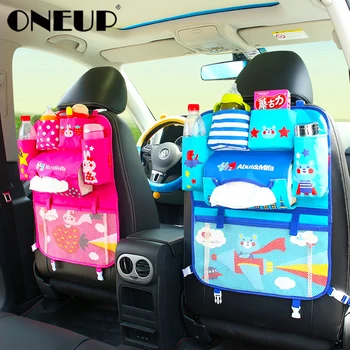 

ONEUP Cartoon Car Storage Bag Seat Back Storage Hang Bag Organizer Baby Product Stowing Tidying Automobile Interior Accessories