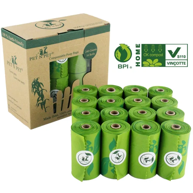 compostable dog poop bags cornstarch earth friendly 16 rolls 240 counts highest astm d6400 rated biodegradable - Dog Waste Bags compostable dog poop bags cornstarch earth friendly 16 rolls 240 counts highest astm d6400 rated biodegradable - Dog Waste Bags