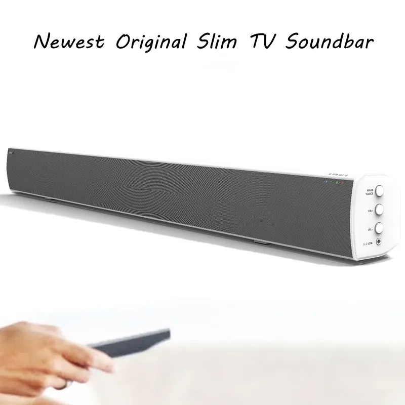 Cheapest TV Soundbar Bluetooth Speaker 40W Full-digital Deep Bass Subwoofer for Home theater TV PC Tablet mobile phone (white )