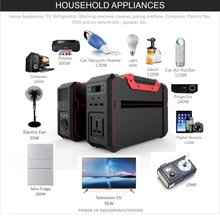 220V 110V солнечный генератор энергии портативная электростанция 120000mah литиевая батарея с AC DC QC3.0 usb портами