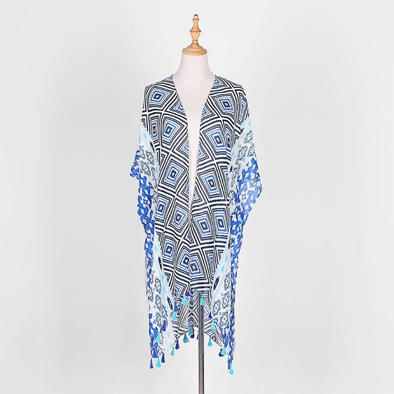 

ZSyearth Elegant Scarf Contrast Color Printed Shawl Women Pashmina Thin Party Accessories Hijabs Foulard Femme Scarves