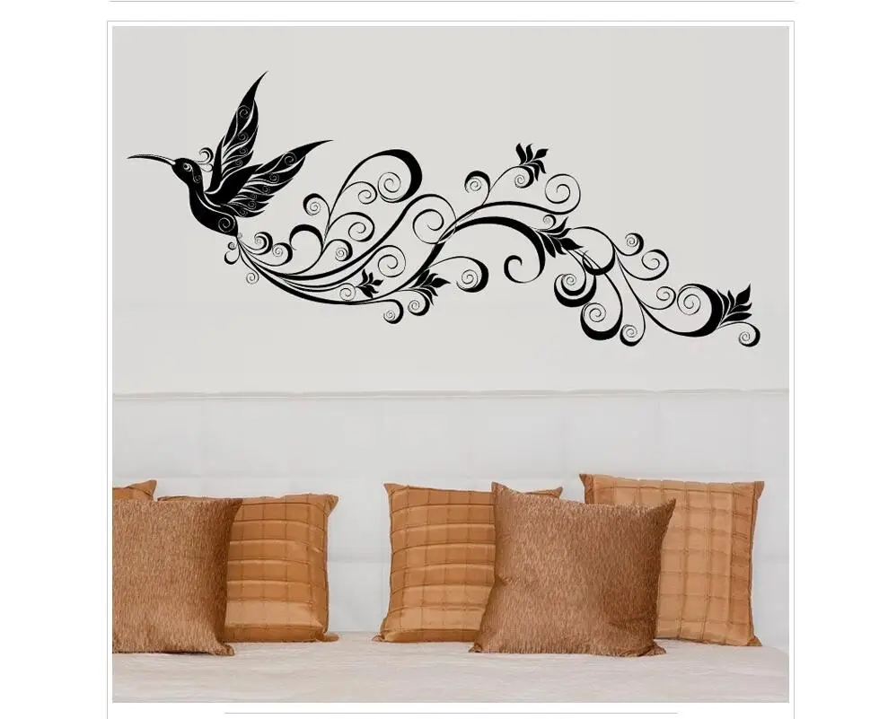

Mew HM19082 birds silhouette sitting room bedroom glass background porch is decorated can remove the wall stickers