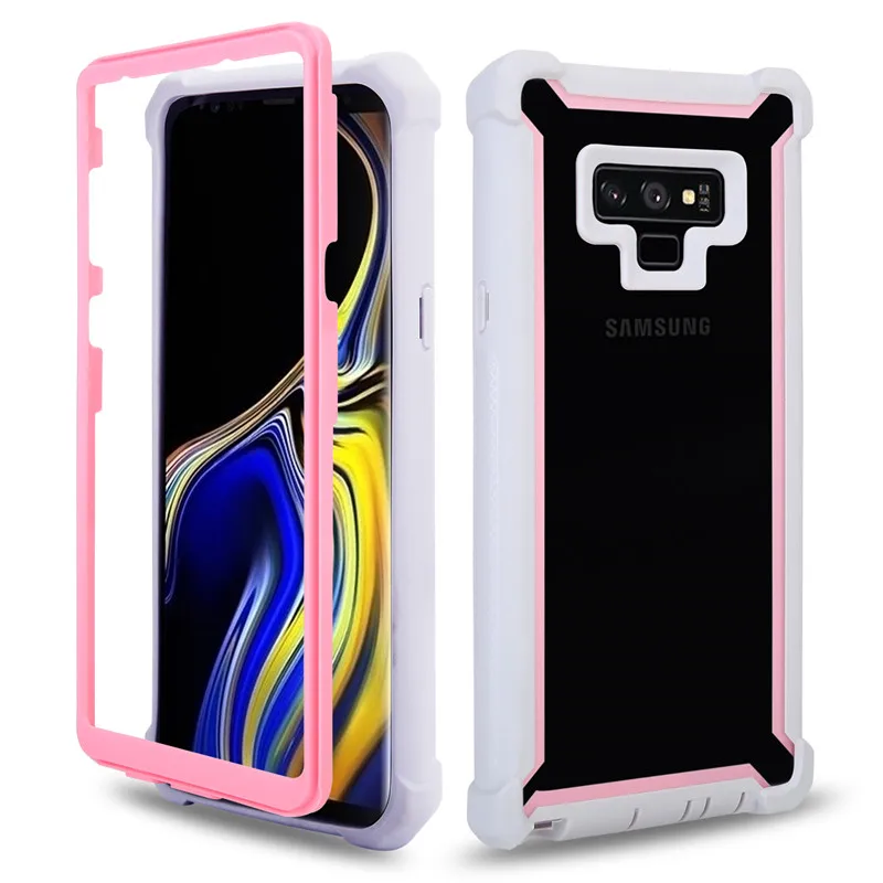 Heavy Duty Protection Doom armor PC TPU Phone Case for Samsung Galaxy S8 S9 S10 Plus Note 8 9 S10e E Shockproof Dustproof Cover - Color: Pink