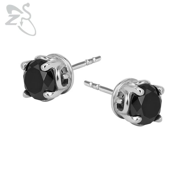 Small Black Stone Ear Stud Punk Cubic Zircon Earrings 316 Stainless Small Black Stone Ear Stud Punk Cubic Zircon Earrings 316 Stainless Steel Helix Earring Piercing