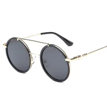 New 2017 sunglasses female tide restoring ancient ways round glasses Europe and America brand ink street snap hipster sunglasses