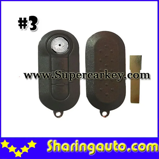 

Free shipping 3 Button Flip Shell Black Colour For Fiat Panda Punto Brava Stilo(5pcs/lot)
