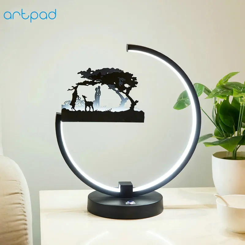 ArtPad Modern Home Art Decor Desktop Lamp Acrylic Lampshade AC220V Plug In LED Table Lamps for