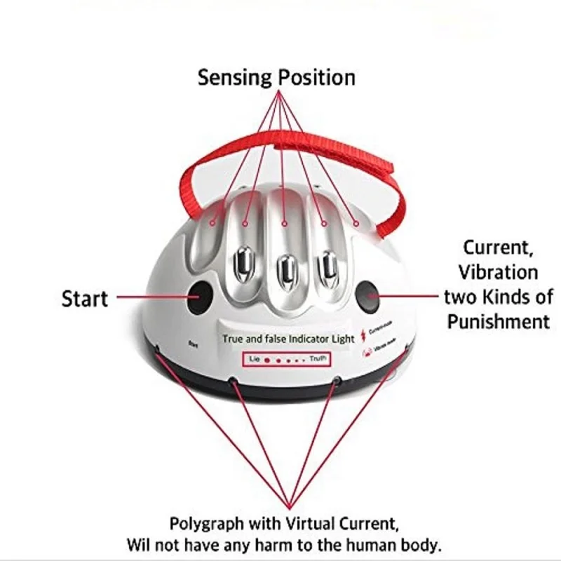 Новинка и кляп игрушки игрушечный детектор лжи забавные полиграфические игрушки Полиграф Тест Электрический шок детектор лжи шокирующий лжец истина игра