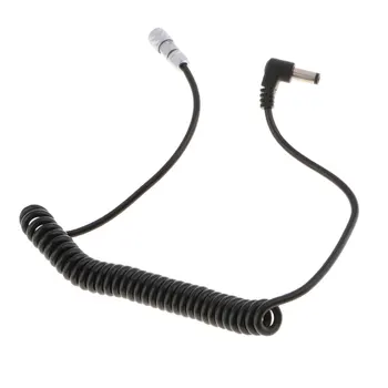 

For BMPCC 4K Power Cable Cord DC Coupler Interface Spring Wire 5.5x2.5mm Socket 90 Degree Plug CCTV Camera Extend Wire Laptop