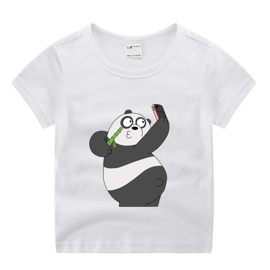 

Children Cartoon We Bare Bears Movie Bros Funny Cartoon Print T-shirt Kids Summer O-Neck Tops Boys & Girls Tshirt Baby Clothes