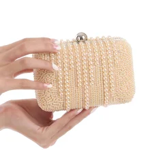 Neue 2016 weiß perlen abendtaschen kaffee grau perlen hochzeit braut kupplungen abendessen geldbeutel ketten handtasche frauen