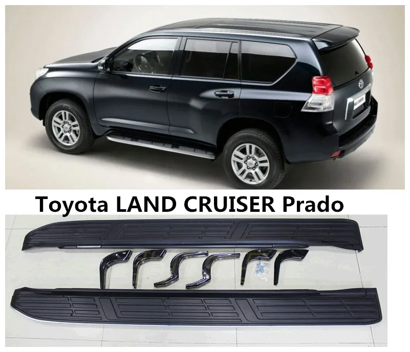Для Toyota LAND CRUISER Prado 150 2010 2018 автомобильные беговые платы авто боковые ступенчатые