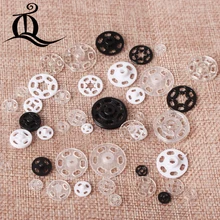 Quente frete grátis 50 pçs 7mm/10mm/13mm/15mm/18mm/21mm pequeno abs plástico prendedores pressão botão parafuso prisioneiro acessório de costura q25
