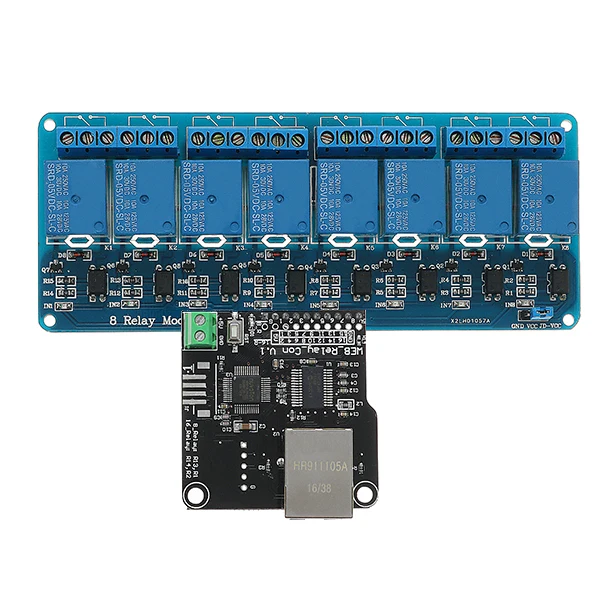 Новый Ethernet модуль управления с 8 CHs релейная плата для Arduino LAN WAN веб сервер RJ45 Android